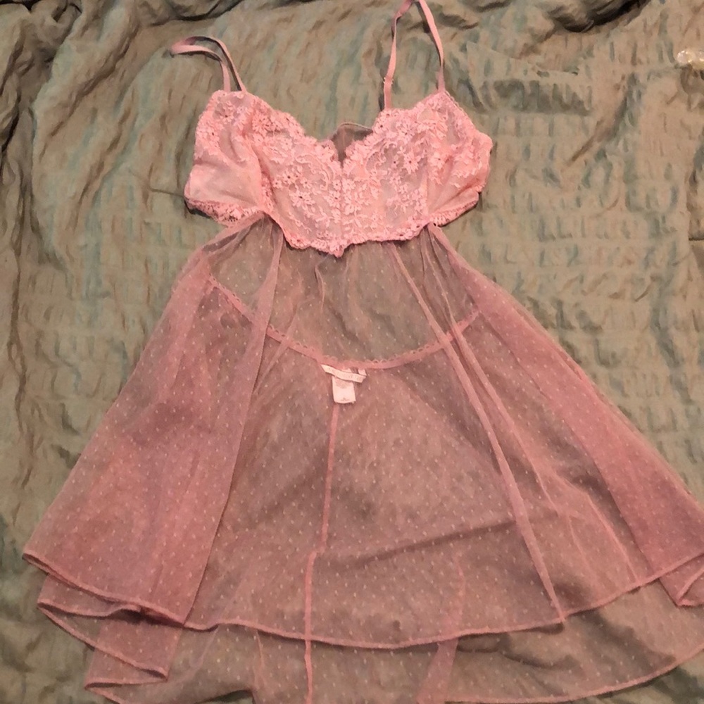 Beautiful lace babydoll and thong set!